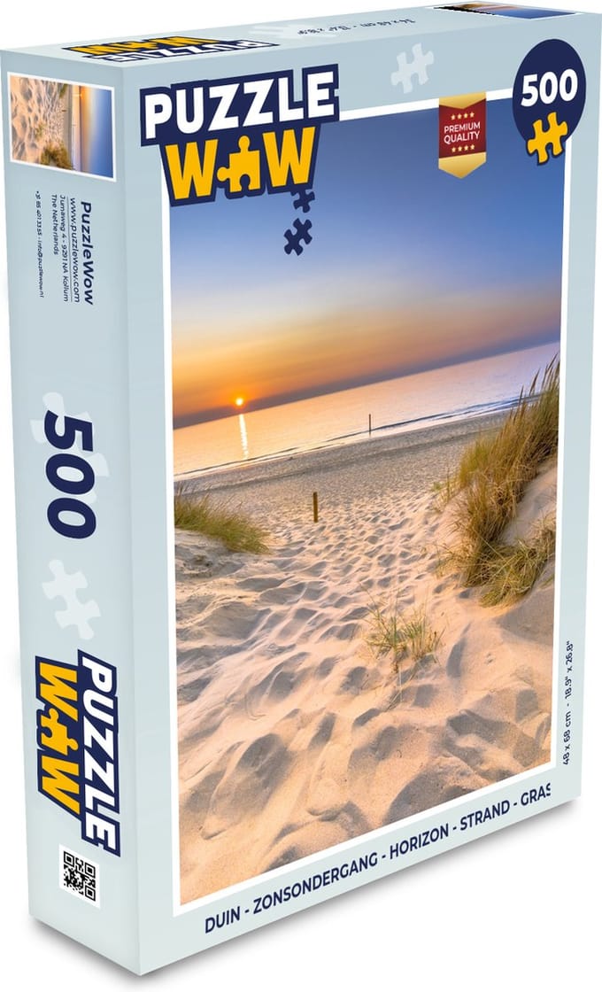 Puzzel Duin - Zonsondergang - Horizon - Strand - Gras - Legpuzzel - Puzzel 500 stukjes