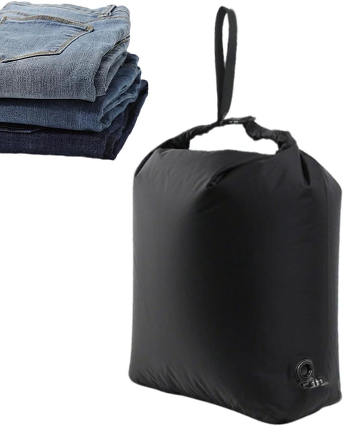 Waszak - Reiswasserij Organizer - Kleding Sorteren - Vacuüm Compressie - 40.6 cm - Zwart