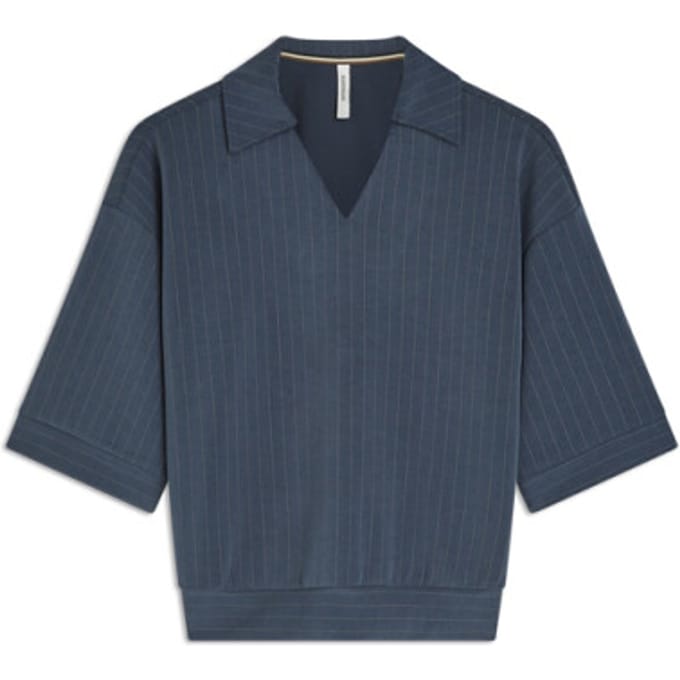Summum Top Pinstripe Scuba  Donkerblauw 3s5253-30716