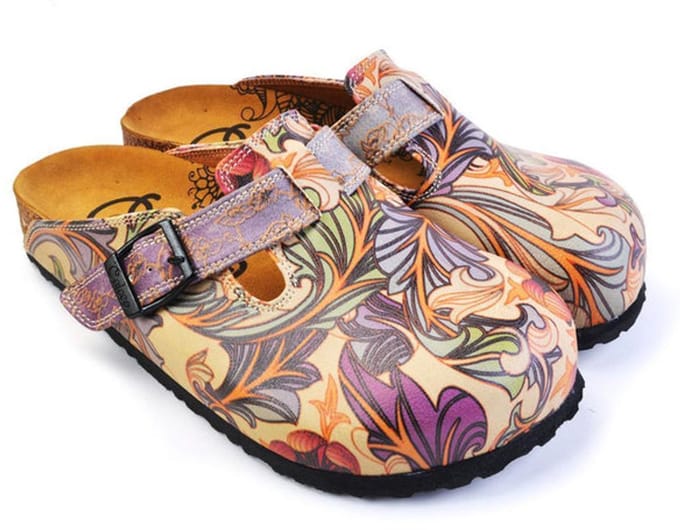 GOBY Clogs met Patroon – Handgemaakt – Hoge Kwaliteit – Maat 35