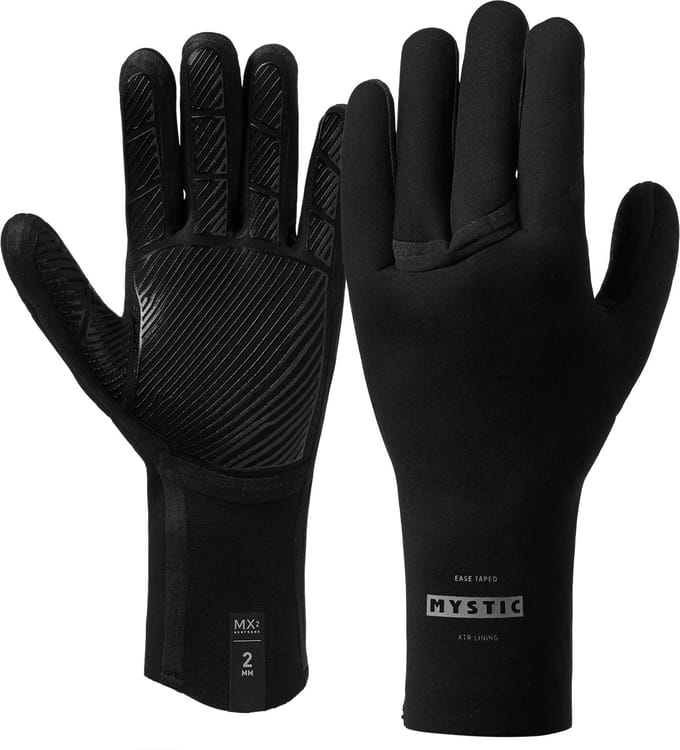 Mystic Ease Neopreen handschoenen 3mm 5Finger - 250080 - Black - XL