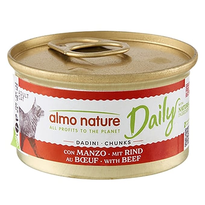 Almo Nature Cat Blik Daily Menu Blokjes 85 g - Kattenvoer - Rund