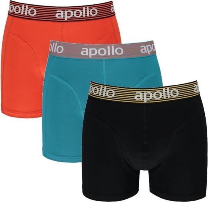 Apollo heren boxershorts - maat S - Bright colours - 3-pack