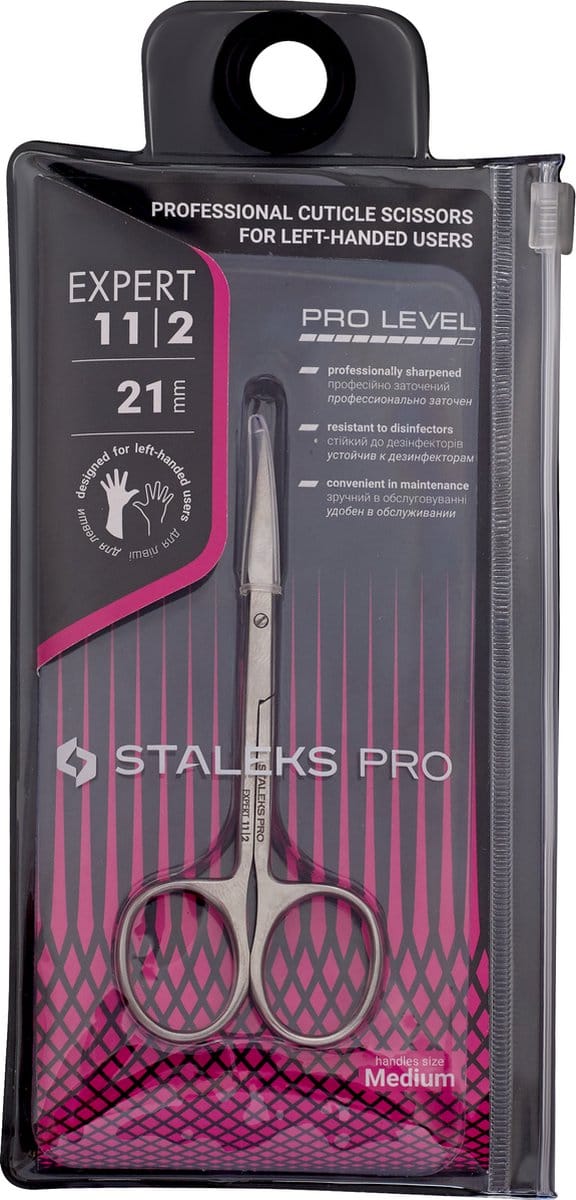 Staleks Pro Expert 11/2 - 21mm - Cuticle Scissors - Left-Handed
