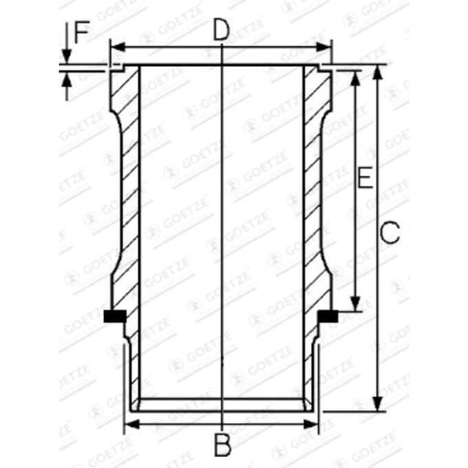 Goetze Engine Voering, cilinderkop GOETZE 15-570060-00