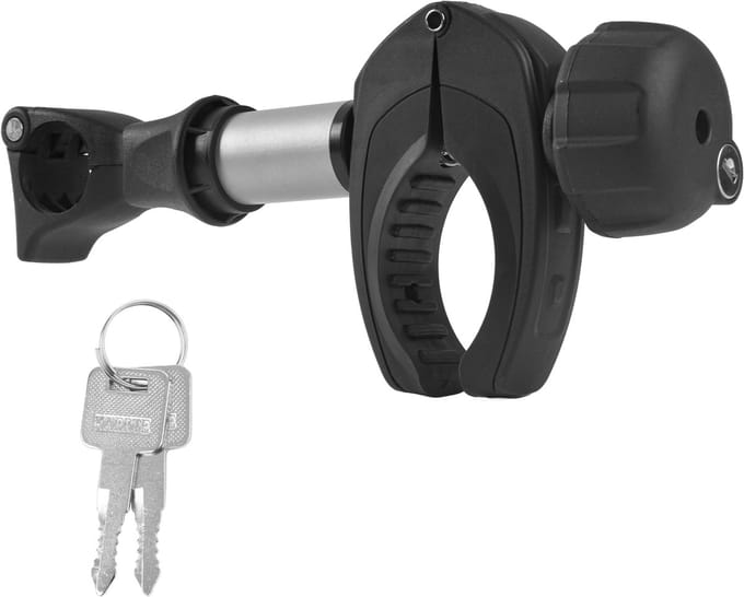 WARMFAY Bike Holder 1 -Frameklem Kort- Zilverkleurig -Afsluitbaar