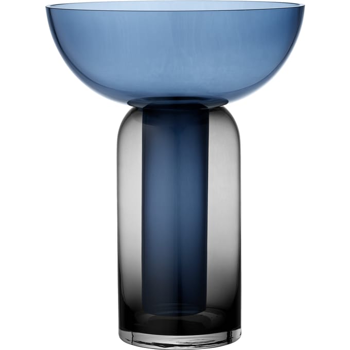 AYTM Vaas Torus, blauw, Ø 25 cm, hoogte 33 cm, glas