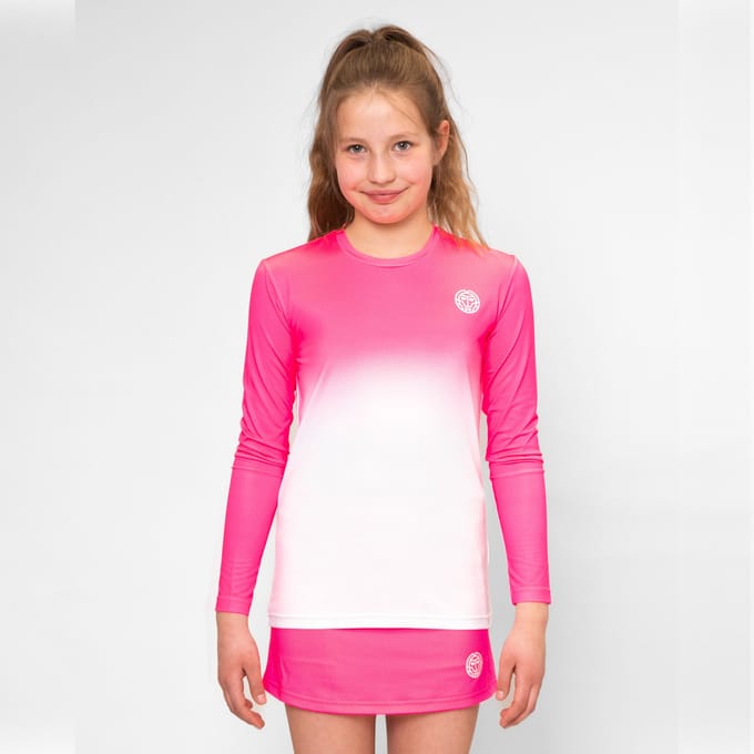 BIDI BADU Crew Gradiant Longsleeve Meisjes-Pink,Wit