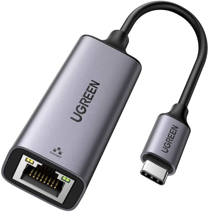 Ugreen - externe - netwerkkaart RJ45 - USB Type C - (1000 - Mbps / 1 - Gbps) - Gigabit - Ethernet - grijs - (CM199)