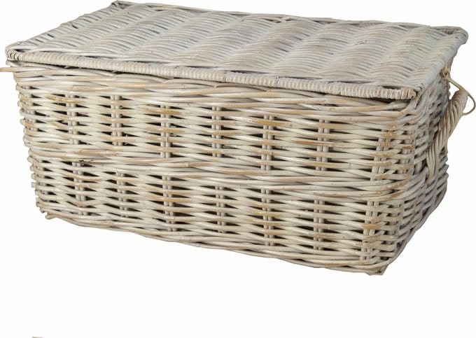 Rotan Opbergmand Wit 75x45x35