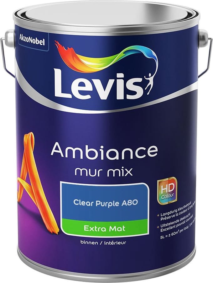 Levis - Ambiance Mur Extra Mat Mix - Clear Purple A80 - Mengverf - 5 L