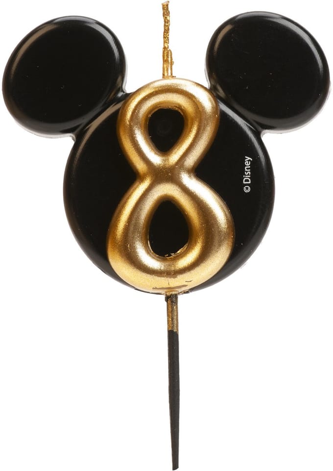 Dekora Kaarsje Mickey Mouse Nummer 8