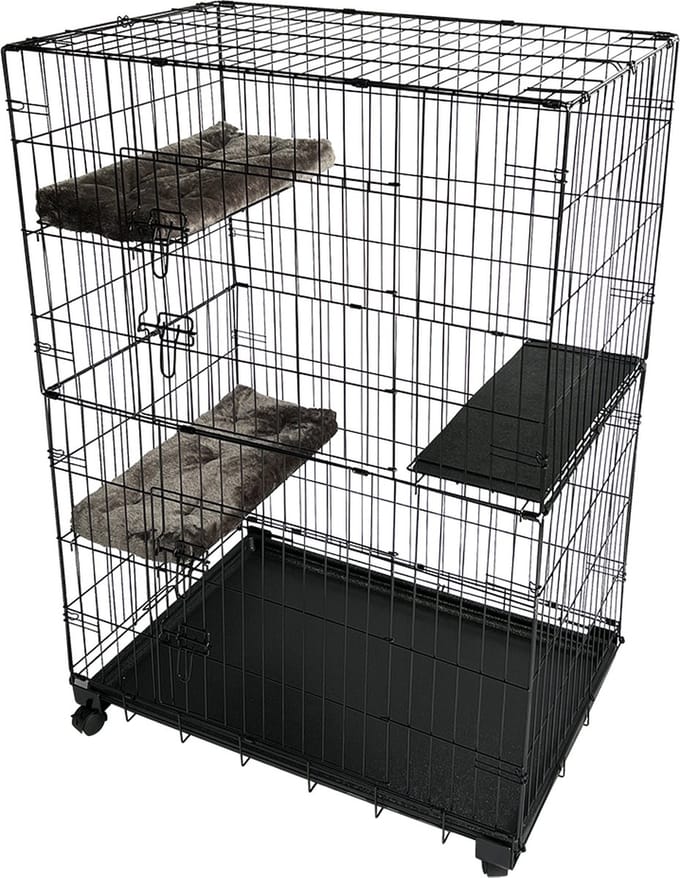 Kattenbench - kattenhuis - 107x71x149cm met 2 kussen