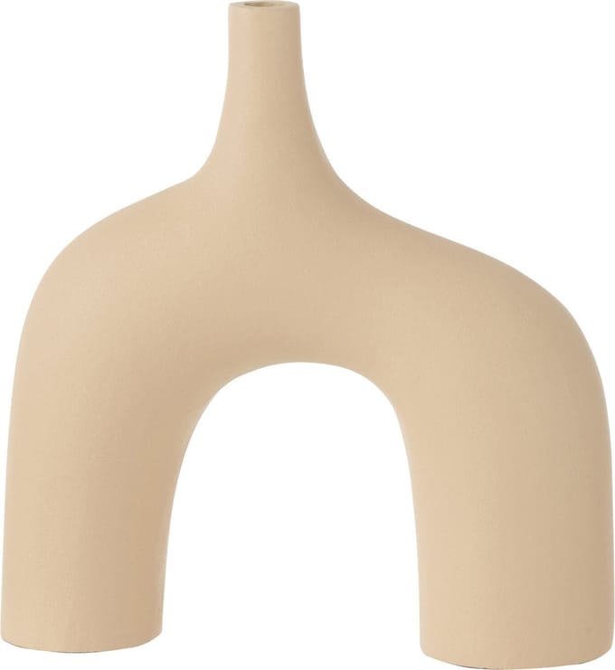 J-Line vaas Camille - aluminium - beige - 75 cm hoog