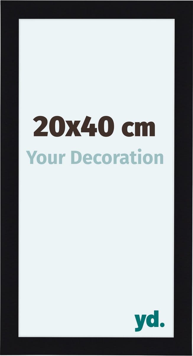 Your Decoration - Fotolijst 20x40 cm - MDF - Zwart Hoogglans - Como