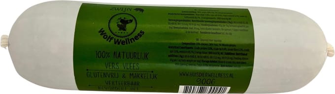 Wolf Wellness Gestoomd Vers Vlees - Zwijn - 10x900 gram - Graanvrij