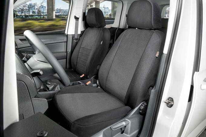 Walser Hoes Performer van 100% polyester compatibel met VW Caddy V - 1 enkele stoelhoes