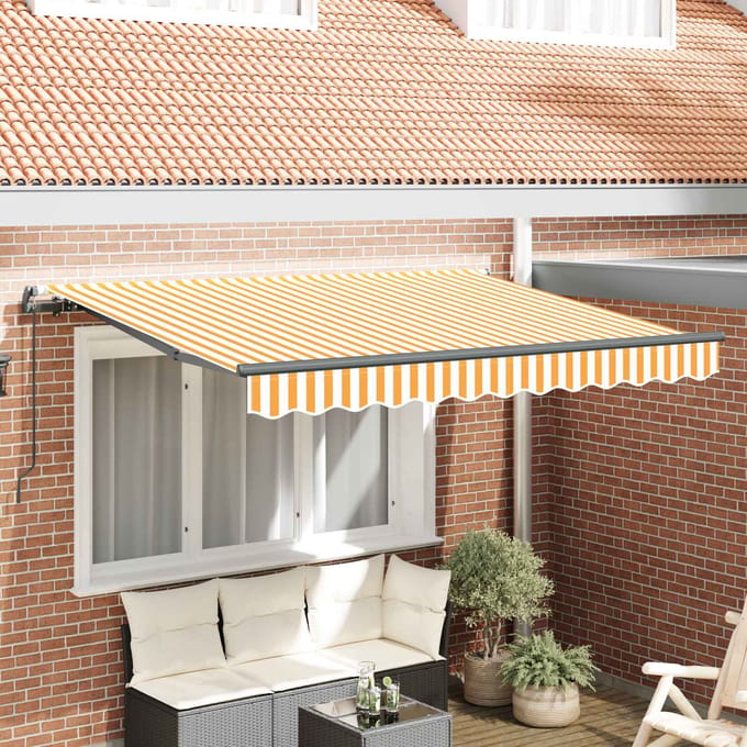 vidaXL - Uitschuifbare - luifel - Geel - 250 - x - 200 - cm - Stof