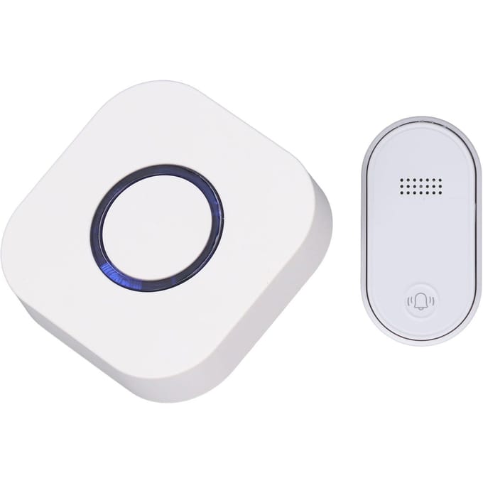 Bip d'urgence sans fil pour aidant Système d'alerte infirmière 433MHZ Réglage du volume Sans fil longue portée white