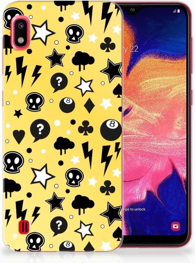 Silicone Back Case Samsung Galaxy A10 Punk Geel