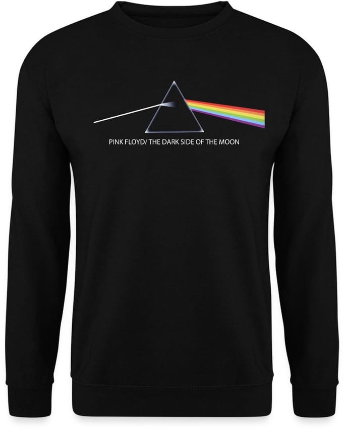 Pink Floyd Belettering The Dark Side Of The Moon Sweater Heren