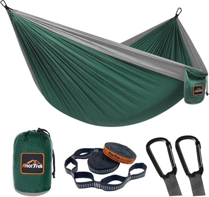 Lichte en Draagbare Camping-Hangmat met Boomriemen en Karabiners