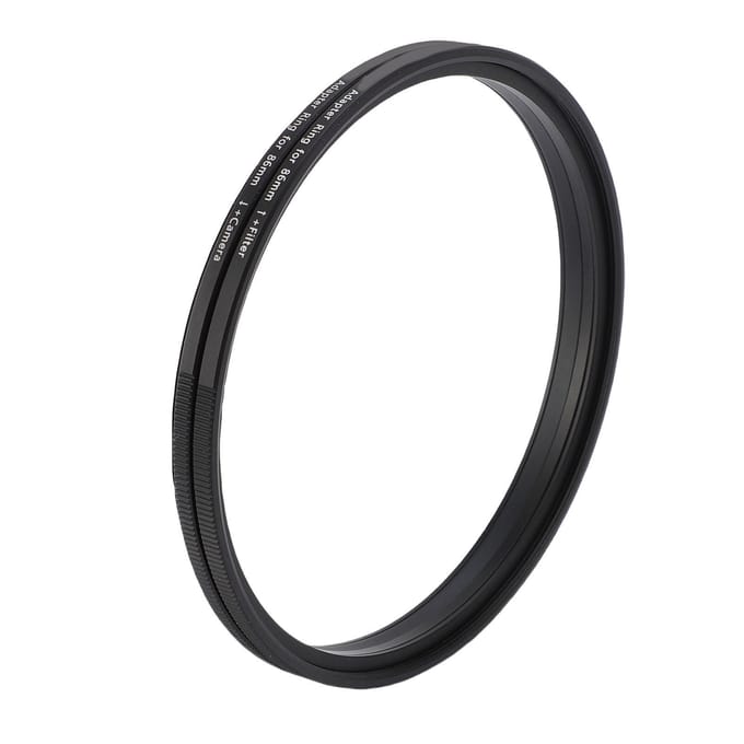 Camera Filter Adapter Ring 86mm naar 86mm Lens Conversiering Converteer Schroefdraad naar Magnetische Absorptie black
