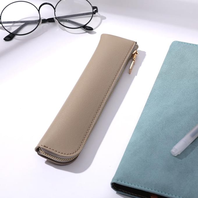 Etui, Vers Leder Mini Etui, Creatief en Eenvoudig Ontwerp, Capaciteit 3-4