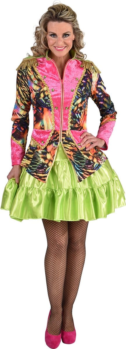 Magic Design Verkleedjas Tijger Polyester Roze/goud Maat Xl