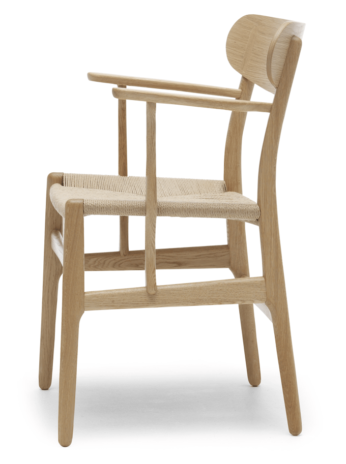 Carl Hansen & Søn - CH26 stoel - eiken geolied - Vlecht natuur - beige
