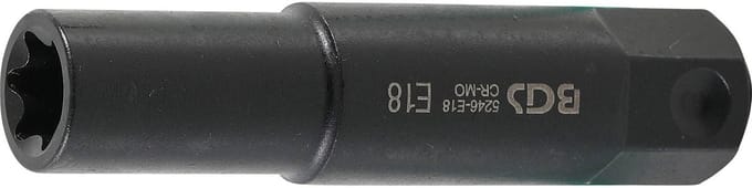 BGS Steckschlüssel-Einsatz E-Profil extra lang Antrieb Außensechskant 22 mm SW E18 - 5246-E18