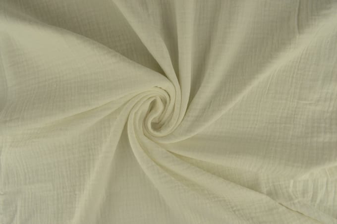 10 meter double gauze - Gebroken wit - 100% katoen