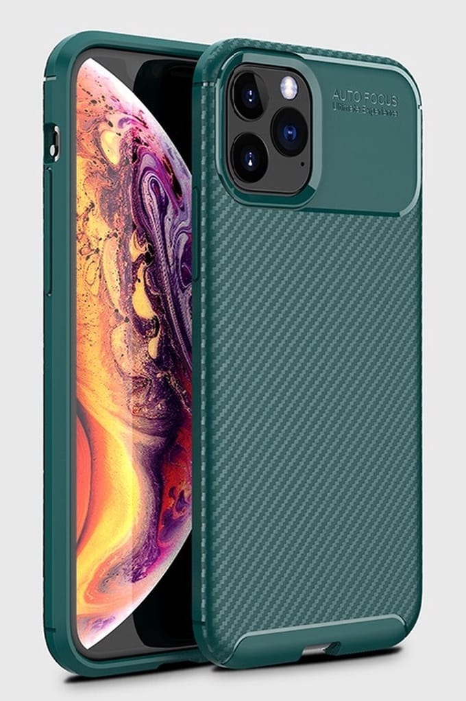 Cityhoesje-iPhone 11 Pro Siliconen Carbon hoesje – Backcase