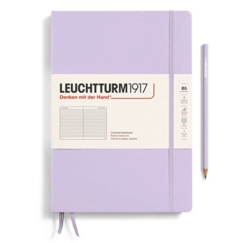 Leuchtturm 1917 notitieboek, hardcover, composition (b5), gelinieerd, lila
