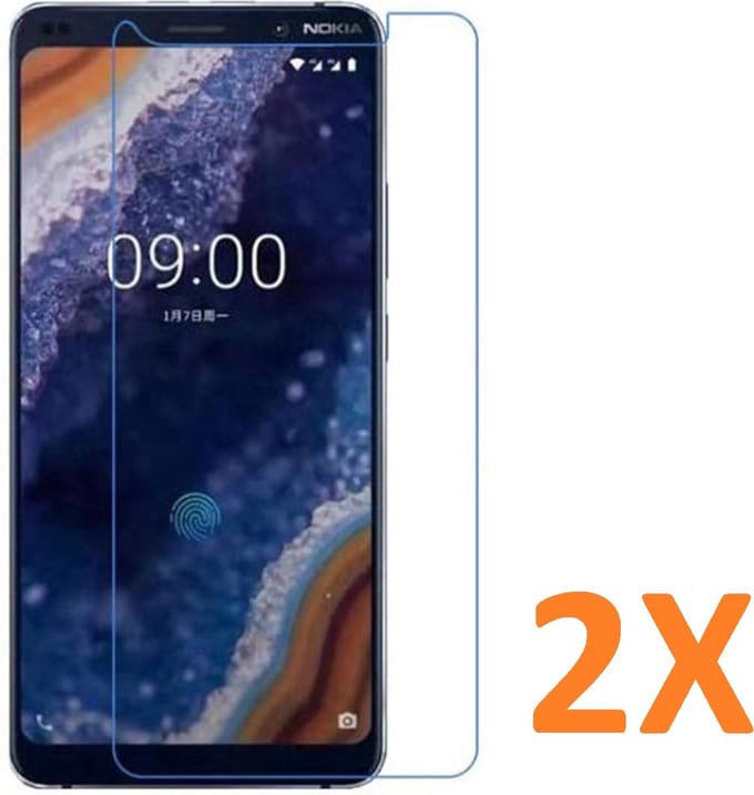 Screenprotector Glas - Tempered Glass Screen Protector Geschikt voor: Nokia 9 Pureview - 2x