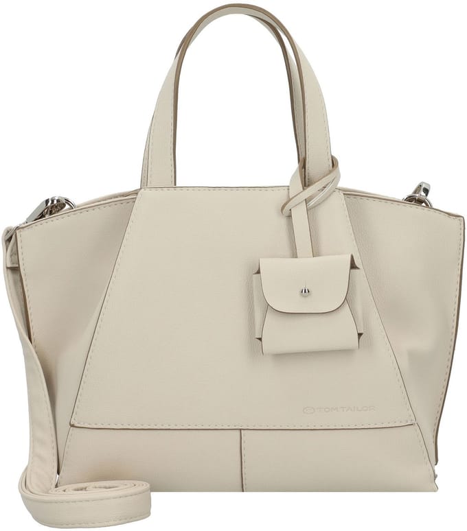TOM TAILOR Handtas Schoudertas Adrienn Zip Shopper Cream White Crème