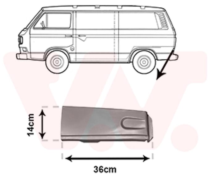 Van Wezel - ACHTER SCHERM VOOR VW TRANSPORTER T3 1979-1992 ARC326653VWAN