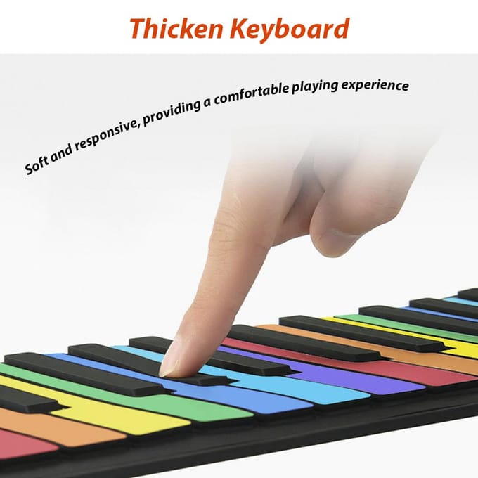 49-toetsen oprolbaar toetsenbord Piano Draagbaar en opvouwbaar digitaal pianotoetsenbord met oplaadbaar veelkleurig