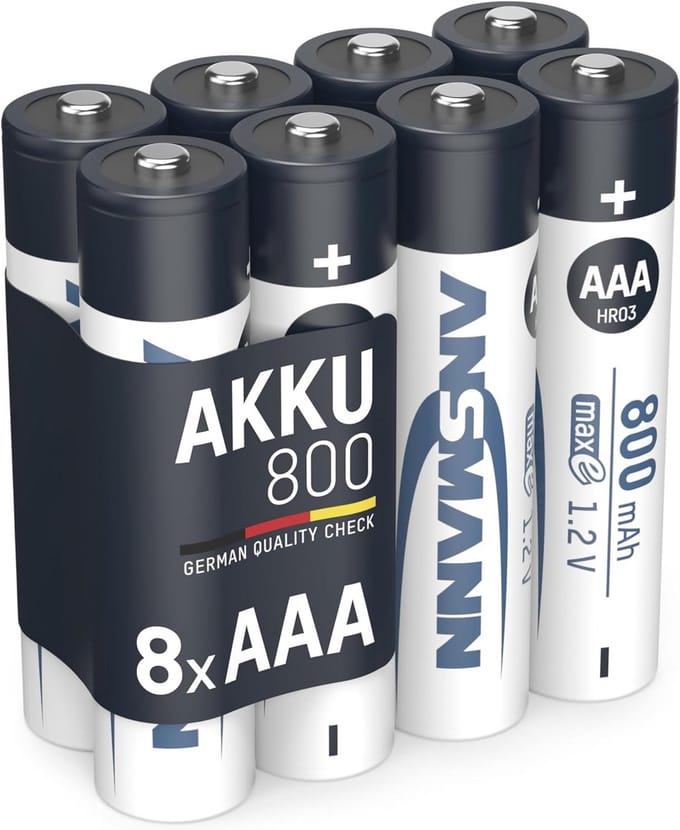 Oplaadbare AAA Accu 800 mAh NiMH 1,2 V (8 stuks) - Ideaal voor Langdurig Gebruik
