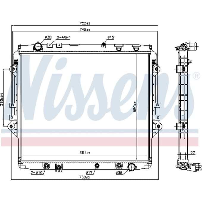 Radiator, motorkoeling NISSENS 606068