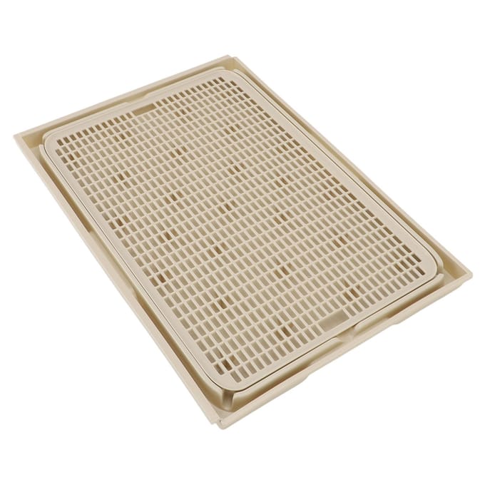 Tapis pour litière pour chat Spacieux Double couche Lavable Fond antidérapant Tapis pour bac à litière pour chat Tapis attrape-litière pour chat kaki