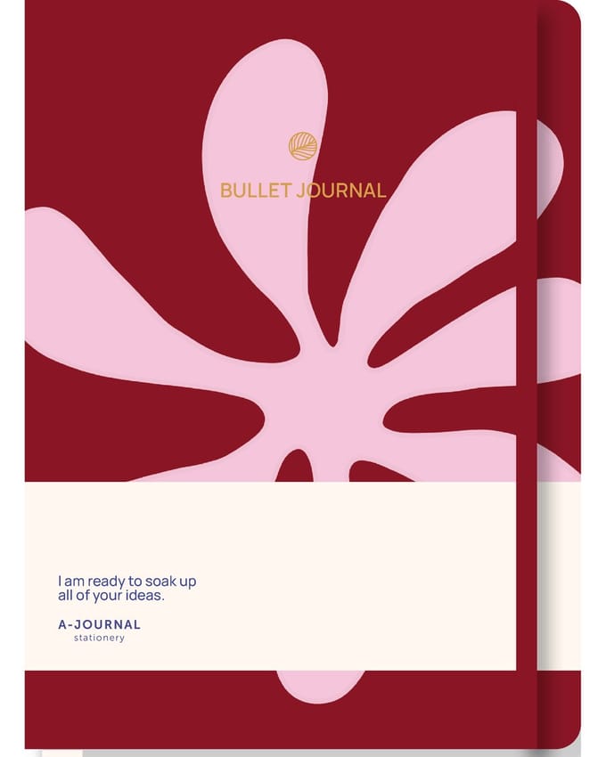 A-Journal - Bullet Journal - A5 - Blanco - Abstract roze