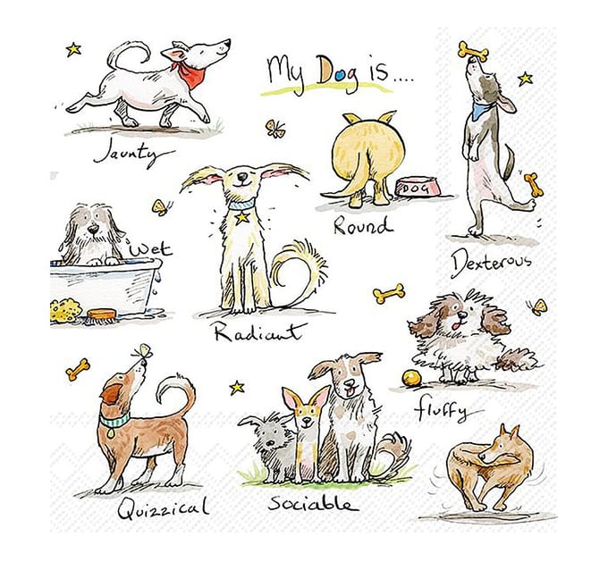 Servet "Emotion Dogs"  - 20 stuks