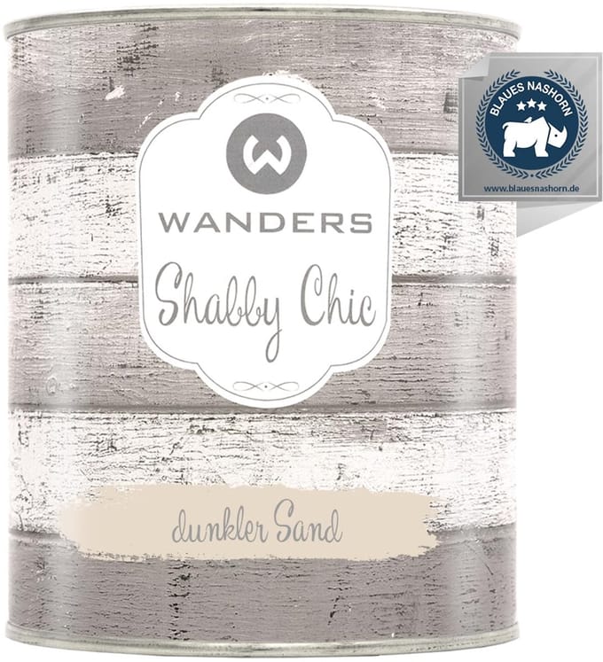 Wanders24 Shabby Chic – kreideverf meubelverf – Donker zand 750 ml