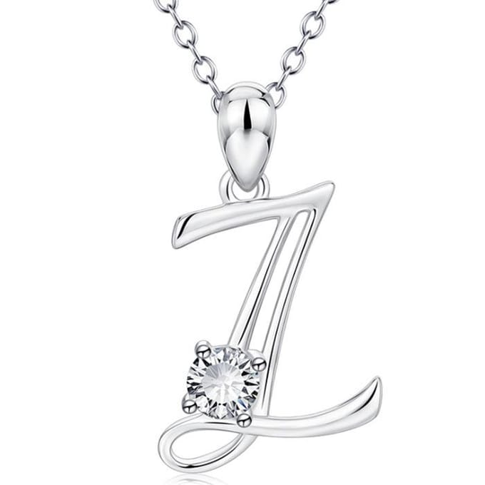 Modieuze Diamanten Ketting In Europese en Amerikaanse 26 Engelse Letters white