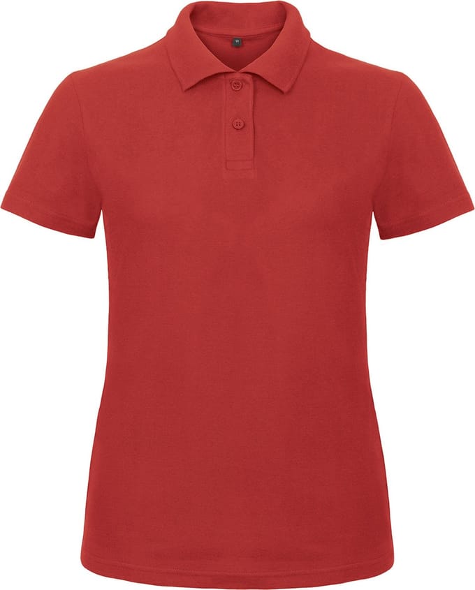 Dames Polo ID.001 Rood merk B&C maat M