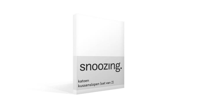 Snoozing - Katoen - Kussenslopen - Set van 2 - 40x60 cm - Wit