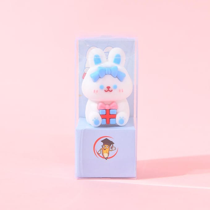 Taille-crayon 3D en plastique et silicone pour écoliers, accessoire de table, canif Kawaii, papeterie, cadeaux vert