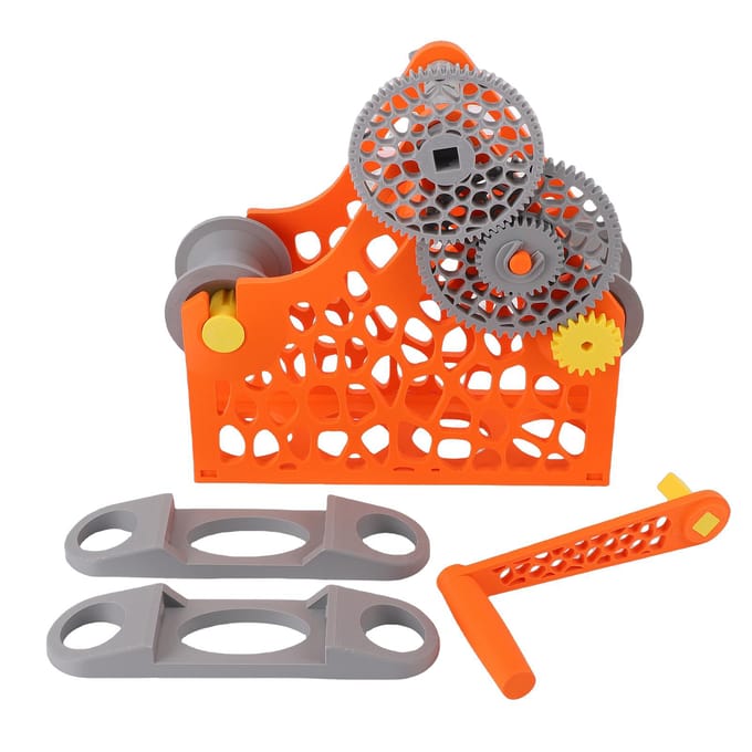 3D Printer Filament Herschroefapparaat Handaangedreven 1Kg Filament Opwinder Afneembaar Modulair Ontwerp 3D Printer Spoel Opwinder orange