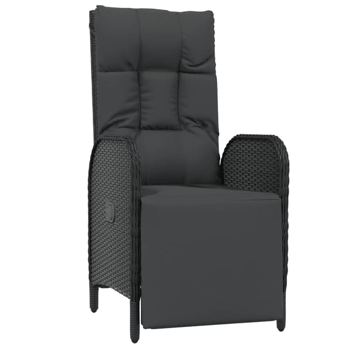 vidaXL - 9-delige - Tuinset - poly - rattan - zwart